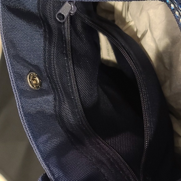 Mini tote- sequins on strap, navy color - Picture 2 of 7